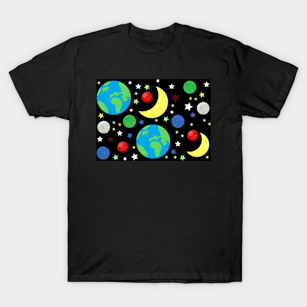 Mother earth space pattern T-Shirt by LukjanovArt